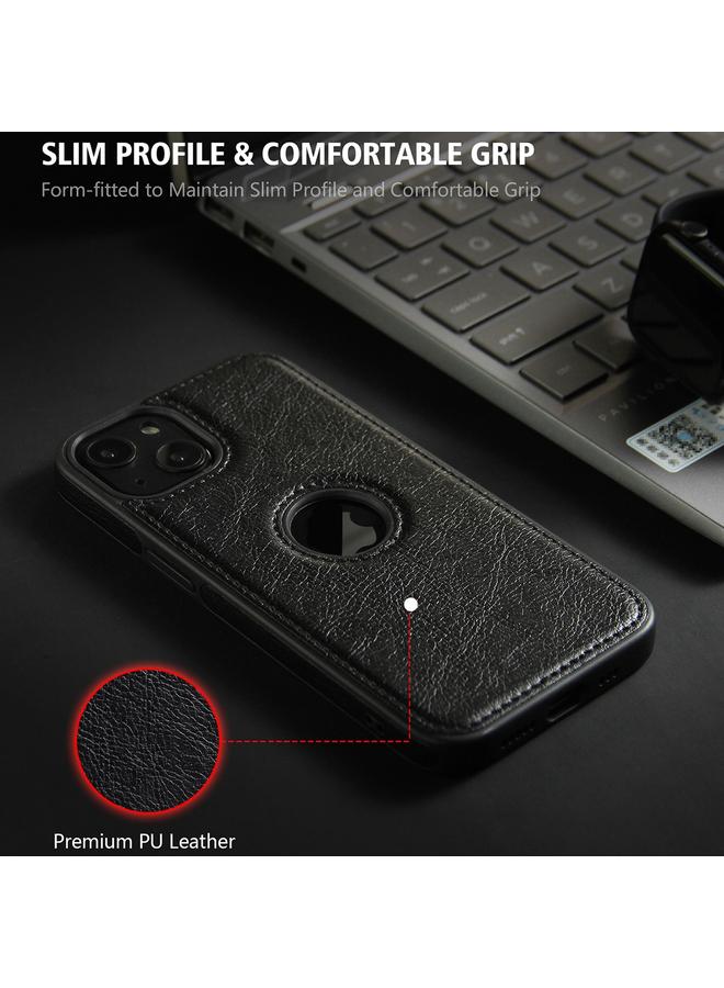 زبون جراب لهاتف iPhone 13 mini مصنوع من الجلد ومزين بخياطة - Image 5