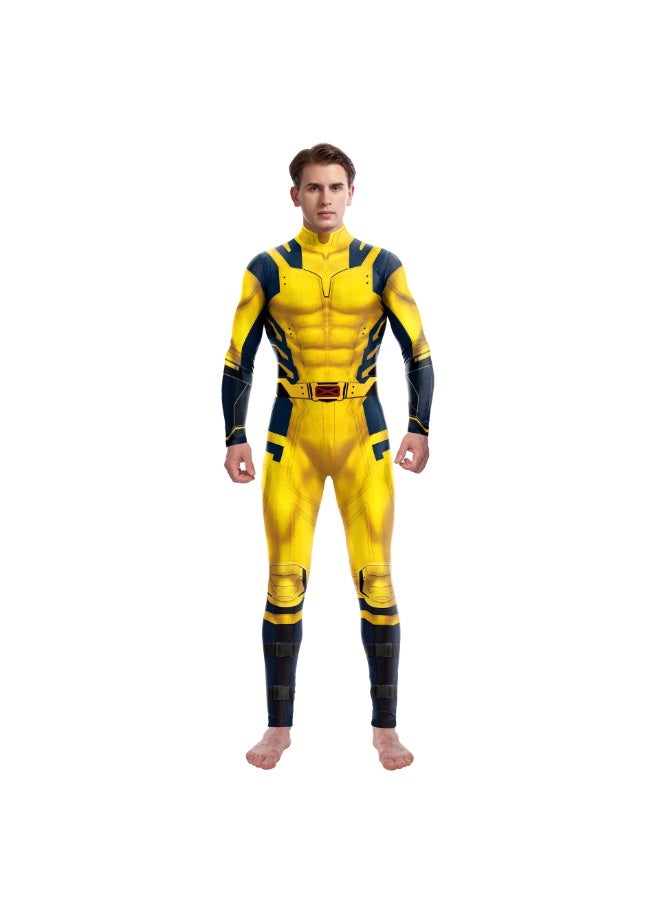 NIBEMINENT Wolverine cosplay costume, one-piece suit, printed tight-fitting outfit - Image 1