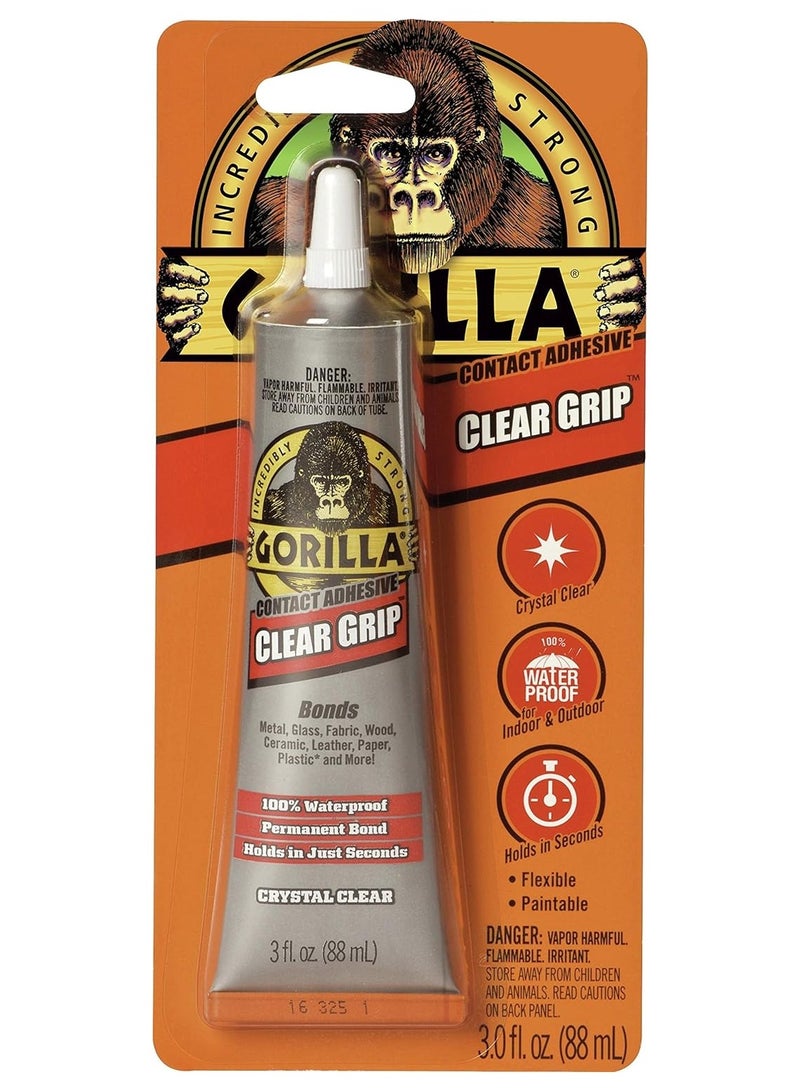 Gorilla Gorilla Clear Grip Contact Adhesive 3 Ounce  - Image 1