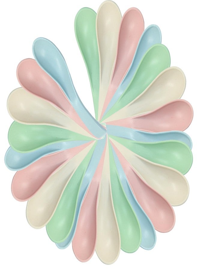 Cionyce 24PCS Wheat Straw Soup Spoons, 6 Inch Unbreakable Meal Spoon, Cereal Dinner Spoon for Kid and Adult, Microwave Dishwasher Safe(Multicolour) - Image 1