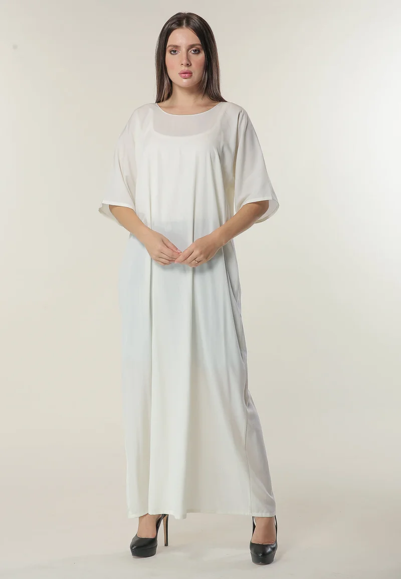 Moistreet Elegant Crew Neck Casual Abaya