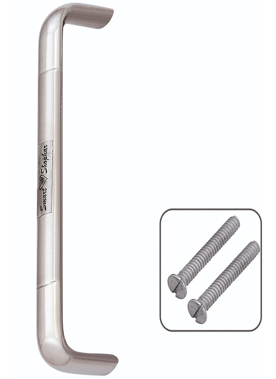 SMART SHOPHAR SMART SHOPHAR Stainless Steel Iris Cabinet Handle 10 Inches Silver Pack of 1 with ScrewsKitchen Cabinet HardwareDoor Pulls for Wooden Furniture Wardrobe Cabinets Cupboards Drawers  - Image 4