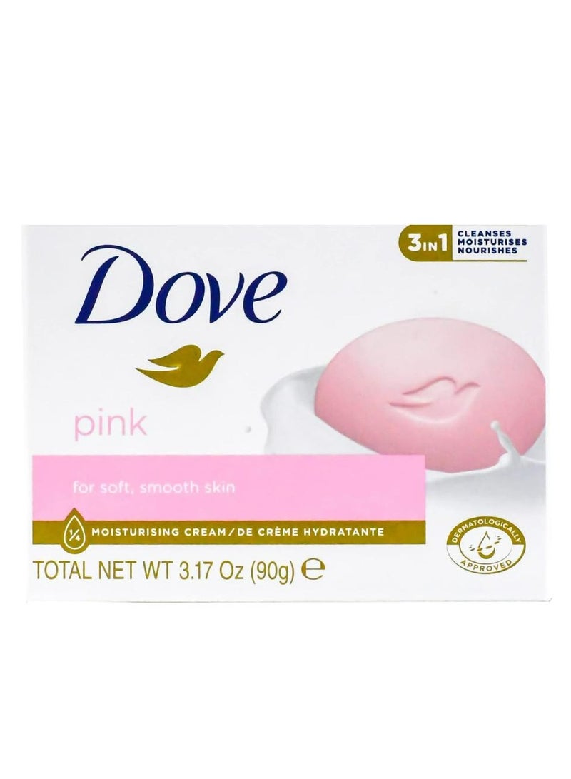 دوف صابون كريم مرطب وردي 90 جم 2 قطعة - Image 2