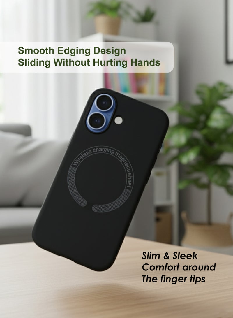 Apple iPhone 17 Silicone Magsafe Case, Ultra-Hybrid Soft Back Case Cover Compatible With Magsafe, Camera Protection, Shockproof Bumper Case Cover For Apple iPhone 17 - Black - Image 5