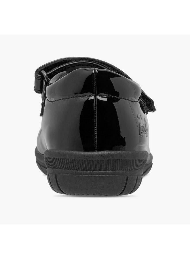 باربي حذاء ماري جين بناتي بنقش وإغلاق بشريط لاصق - Image 5