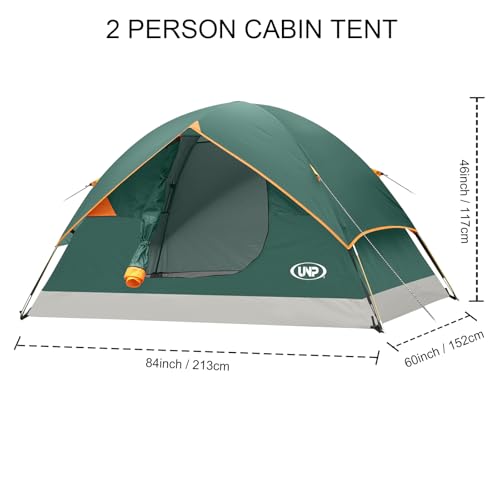 unp Camping Tent 2346 Person Dome Tent Easy to Set Up for Camping Lightweight Camping Tent Portable Camping Tent for Outdoor and Backpacking Beaches Dark Green - Image 3