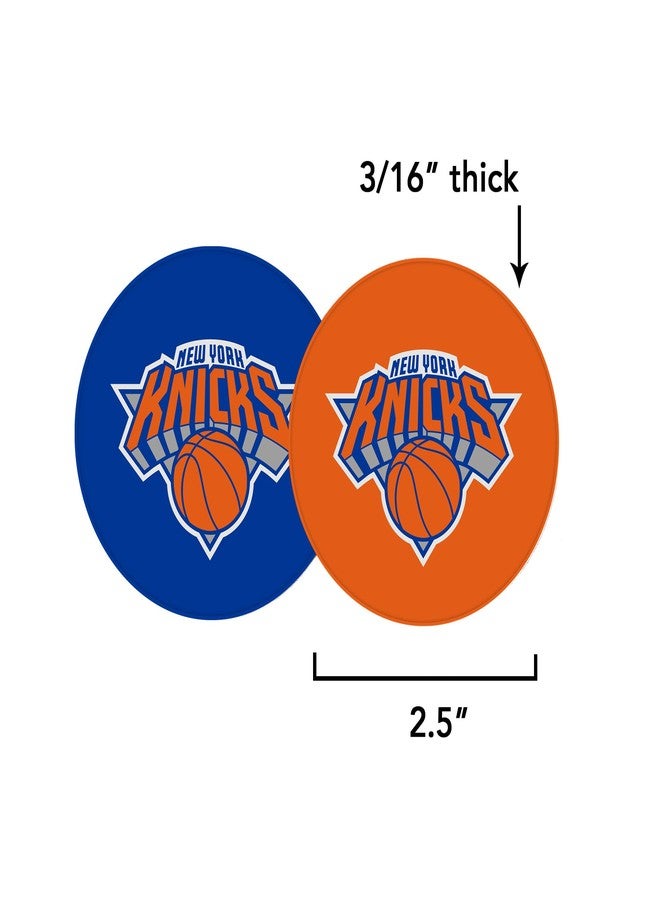 Desert Cactus New York Knicks Car Accessories NBA Basketball League Absorbent Sandstone Cup Coasters Licensed Product Set of 2 (Car Coaster A) - Image 3