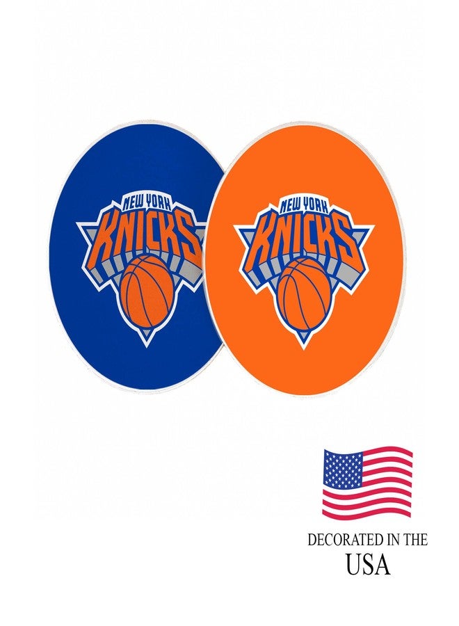 Desert Cactus New York Knicks Car Accessories NBA Basketball League Absorbent Sandstone Cup Coasters Licensed Product Set of 2 (Car Coaster A) - Image 4