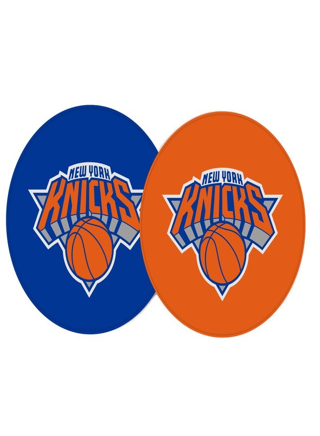 Desert Cactus New York Knicks Car Accessories NBA Basketball League Absorbent Sandstone Cup Coasters Licensed Product Set of 2 (Car Coaster A) - Image 1
