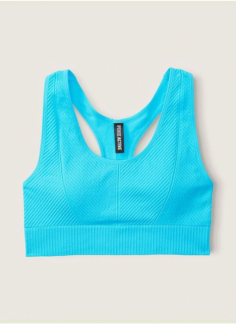 PINK Seamless Lightly Lined Gym Racerback Sports Bra