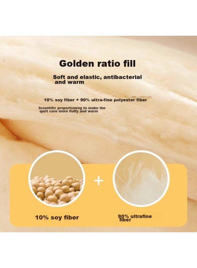 Danisa Crown Soybean Fiber Quilt, Spring And Autumn Comforter, Air Conditioning Summer Cool Quilt, All-season Cotton Bedding, Single Person, 5 Jin, 1.5 Meters X 2 Meters - Image 1