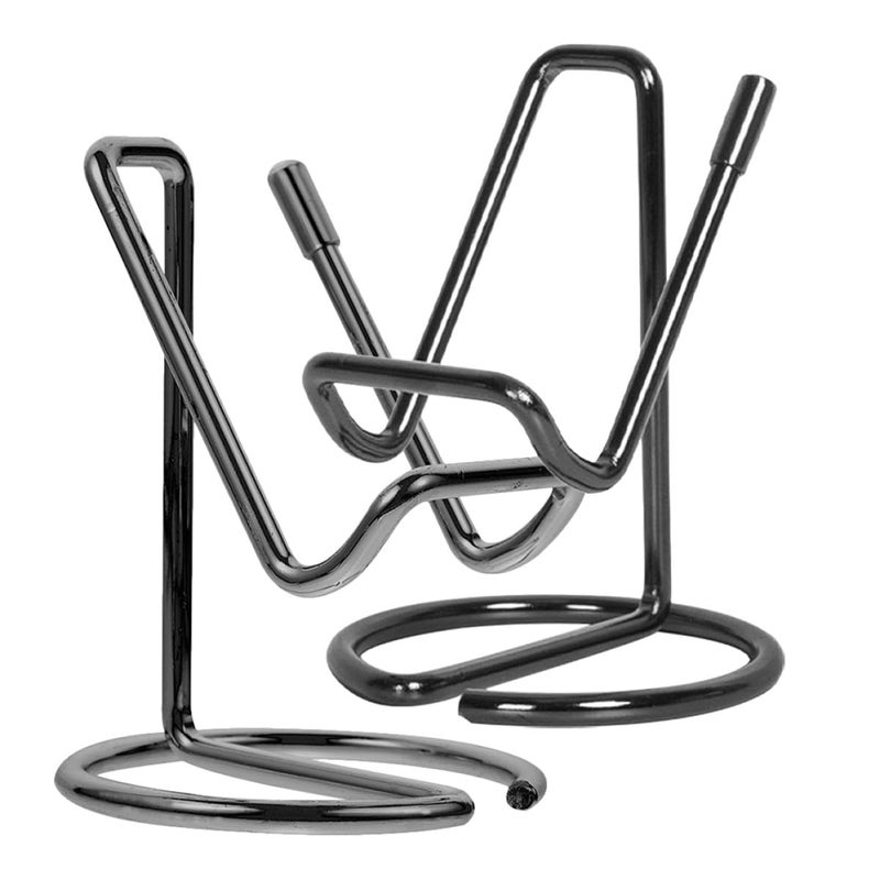 2 Pack Black Iron Art Phone Stand Stable Base Holder For Office Home Desk - Image 2