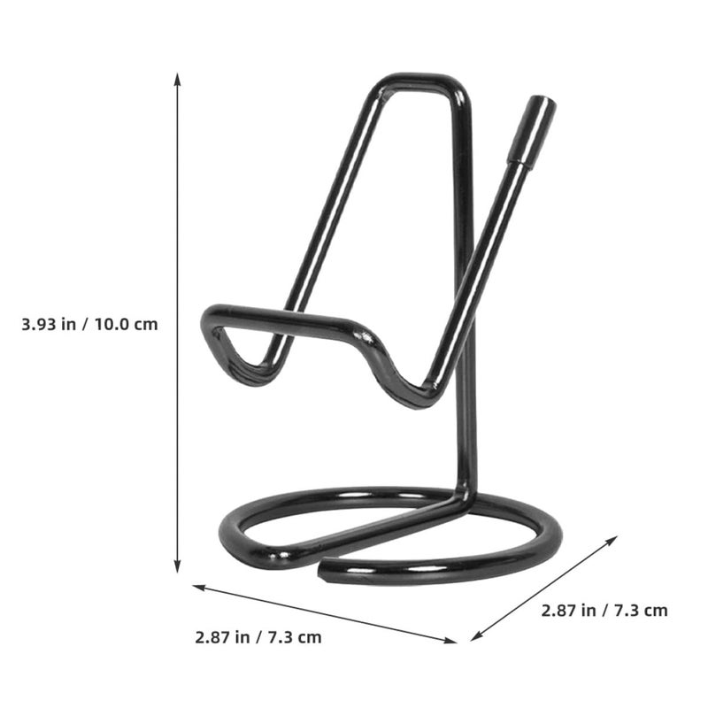 2 Pack Black Iron Art Phone Stand Stable Base Holder For Office Home Desk - Image 3