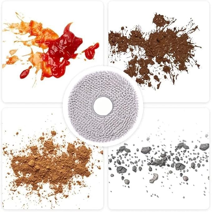 ecovacs ملحق أصلي (وسادات مسح قابلة لإعادة الاستخدام | N30 PRO أومني) (عبوة من 3). للاستخدام المنتظم لمدة تقارب 1 سنة. (غير متوافقة مع أي نموذج آخر)، رمادي - Image 4