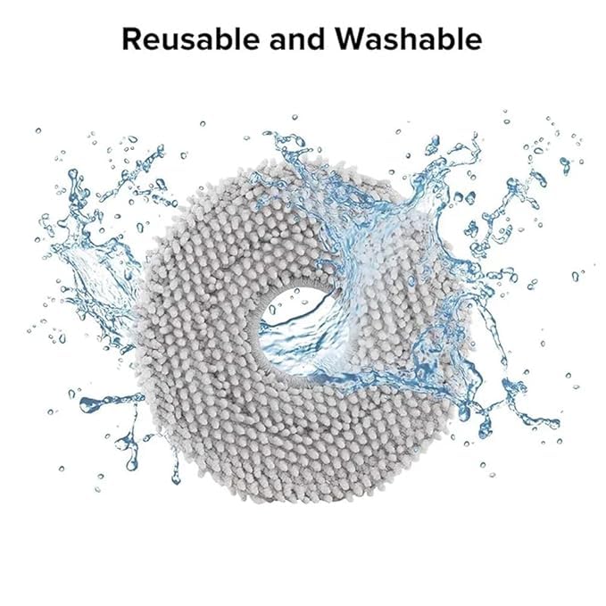 ecovacs ملحق أصلي (وسادات مسح قابلة لإعادة الاستخدام | N30 PRO أومني) (عبوة من 3). للاستخدام المنتظم لمدة تقارب 1 سنة. (غير متوافقة مع أي نموذج آخر)، رمادي - Image 5