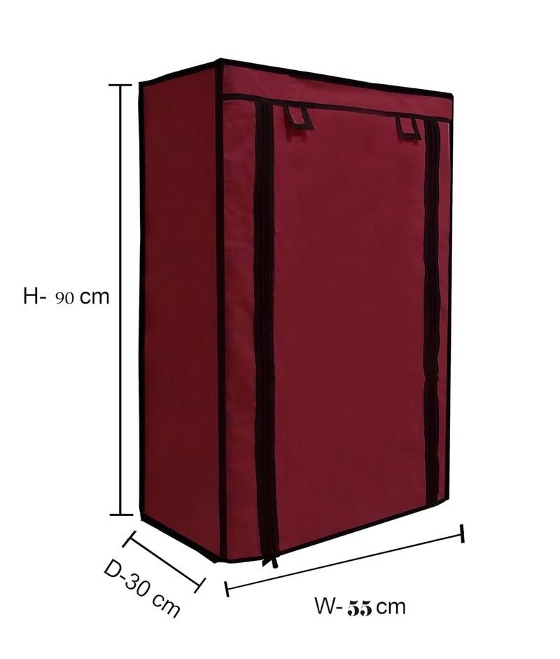 PHILOSHOP PHILOSHOP Cover for Shoe Rack Home Only for 5Layer Portable Foldable Shoe Stand Non Woven Zipper Fabric Cover Pack of 2 - Image 2