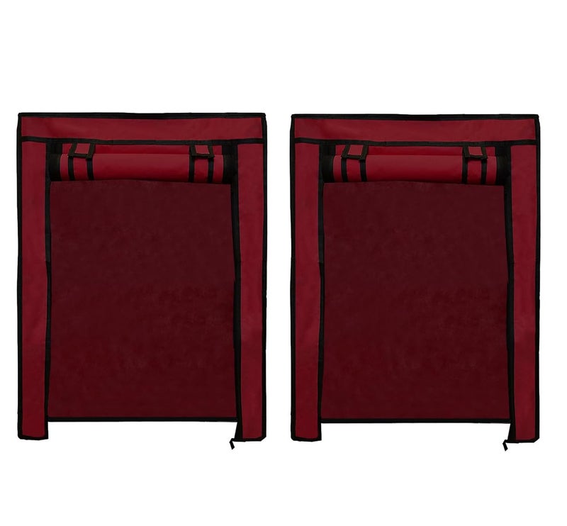 PHILOSHOP PHILOSHOP Cover for Shoe Rack Home Only for 5Layer Portable Foldable Shoe Stand Non Woven Zipper Fabric Cover Pack of 2 - Image 1