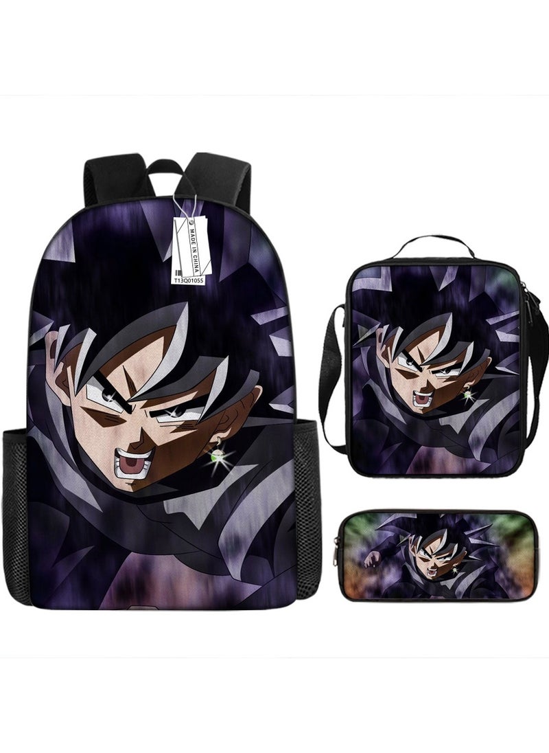 Generic - Printed backpack polyester schoolbag large-capacity cross-body bag student-Q01-Dragon Ball - Image 1
