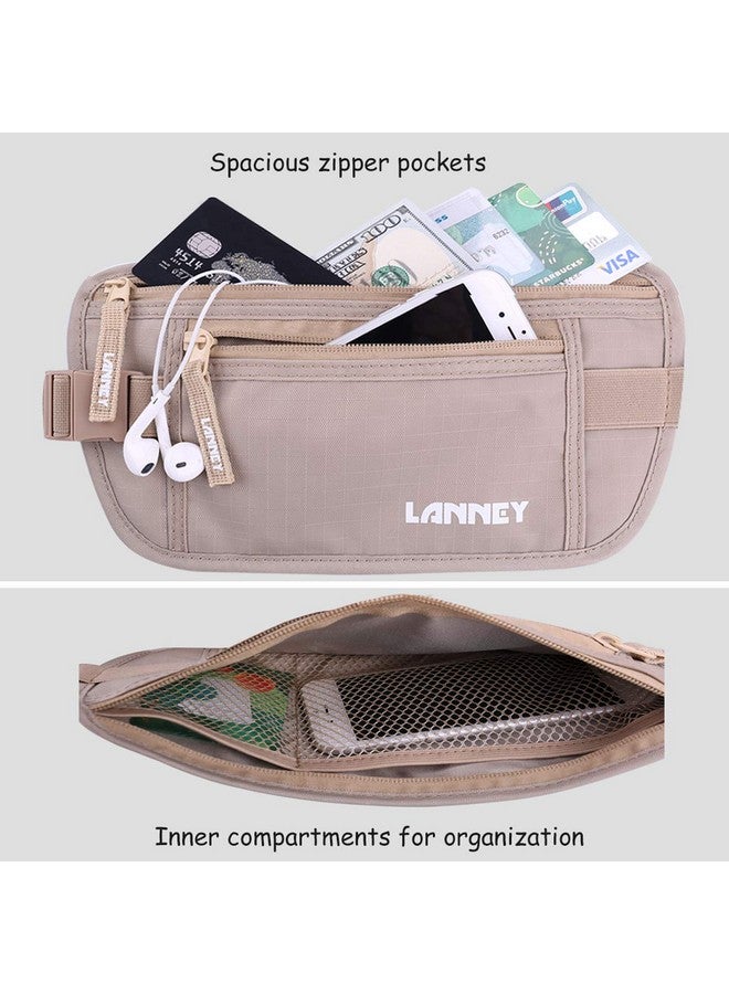 LANNEY Money Belt for Travel, Slim RFID Blocking Women and Men Hidden Travel Pouch Under Clothes, Passport Holder Protect Cash Credit Card with 10 RFID Sleeves - Image 4