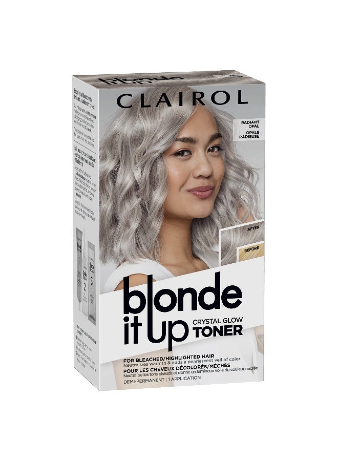 Clairol Blonde It Up Crystal Glow Toners Demi-Permanent Hair Dye Radiant Opal Hair Color Pack of 1