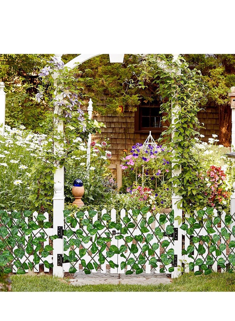 لينجوي سياج خشبي بورقة خضراء اصطناعية - Image 3