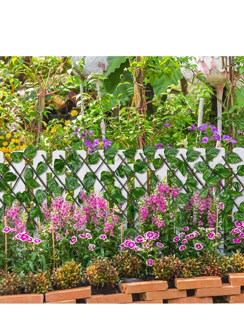 لينجوي سياج خشبي بورقة خضراء اصطناعية - Image 4