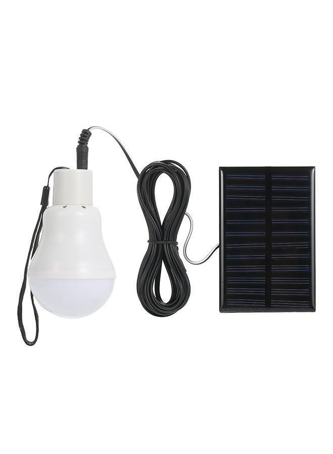 12 Piece Solar Powered Energy LED Light Bulb With Panel Hanging Design Black/White 12.8 X 7 6.5centimeter