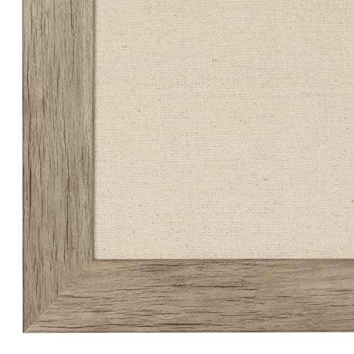 DesignOvation Beatrice Framed Linen Fabric Pinboard, 13x23, Rustic Brown - Image 4