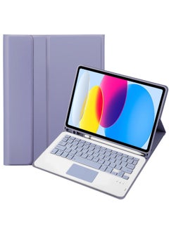 For Samsung TabS9FE11 Inch 2023 Protective Cover Wonderful Control Magnetic Suction Colorful Backlit Bluetooth Keyboard Soft Shell-Color:Smoked Purple-Touch Keyboard-Product Type:Samsung S8 11 Inch X700/X706 Universal