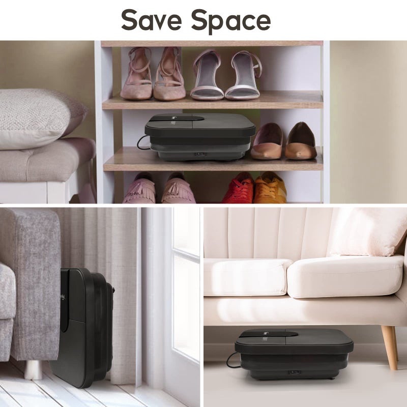 Beinilai Collapsible Foot Spa,Foot Bath with Heat and Massage and Bubble Jets,Foot Soak Tub with Six Non Motorized Rollers,Acupressure Massage Points,Red Light and Removable Pumice Stone - Image 5