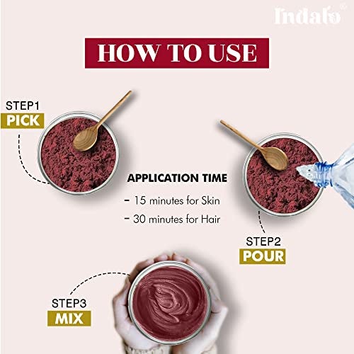 Indalo Hibiscus Flower Powder, Organic Hibiscus Rosa-Sinensis for Hair & Skin Care, Exfoliates the Dead Skin Cells, Prevents Premature Greying, Cruelty-Free & Vegan | Hibiscus powder (100gm) - Image 3