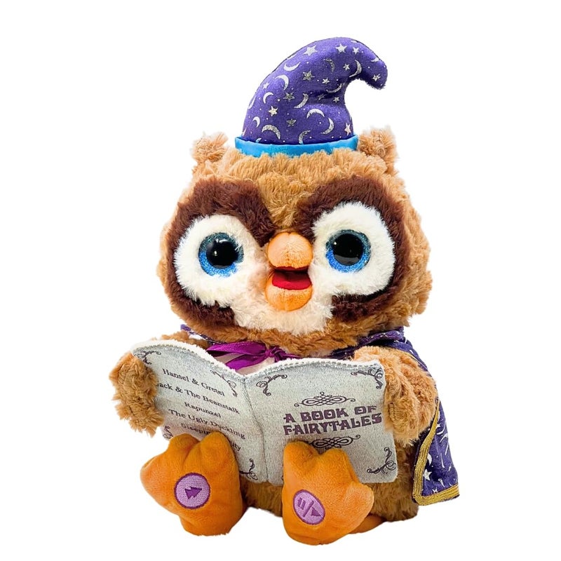 Cuddle Barn  Octavius The Storytelling Owl 12 Animated Stuffed Animal Plush Toy  Eyes Light Up Mouth Moves and Head Sways  Wizard Owl Recites 5 FairyTales - Image 2
