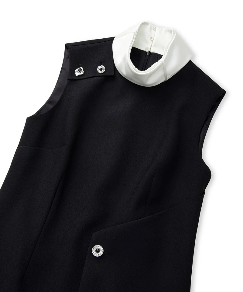 Ipekyol  Jewel-Button Color-Block Dress for Women | Best Price UAE