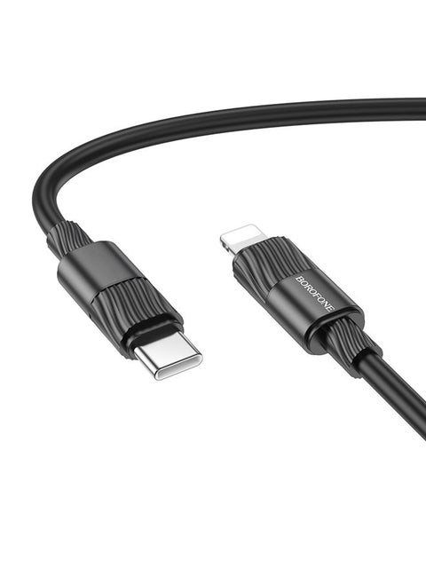 Borofone BX106 27W USB-C / Type-C to 8 Pin Fast Charge Data Cable, Length:1m(Black)