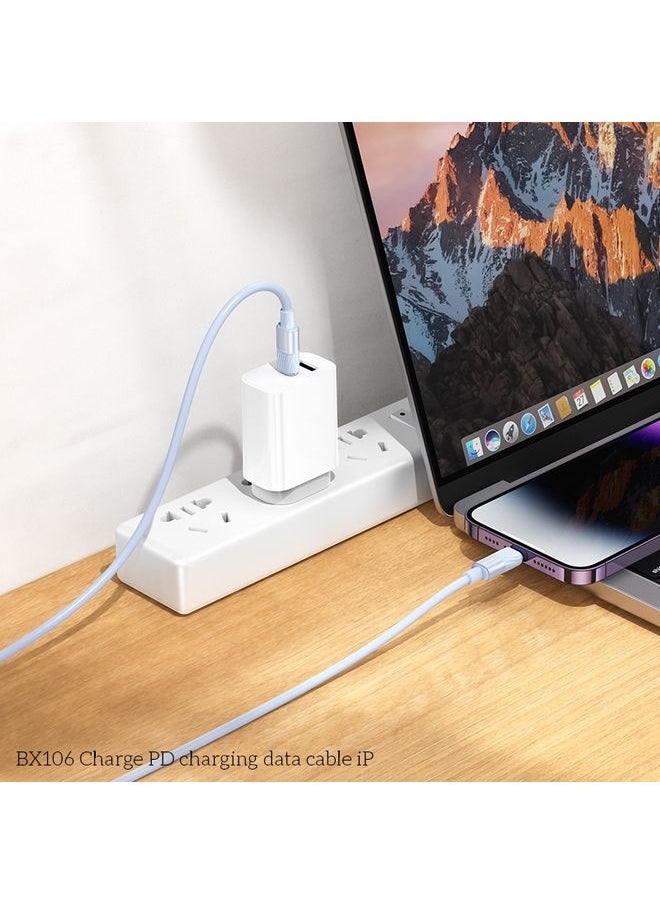 BOROFONE - Borofone BX106 27W USB-C / Type-C to 8 Pin Fast Charge Data Cable, Length:1m(Black) - Image 1