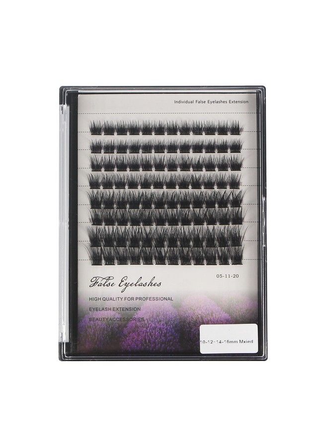 Dedila 96Pcs Mixed 8101214Mm/10121416Mm Thick Base Dramatic Black Soft Cluster Individual False Eyelashes Wide Stem 5D Volume Eye Lashes Extensions (10121416Mm) - Image 1