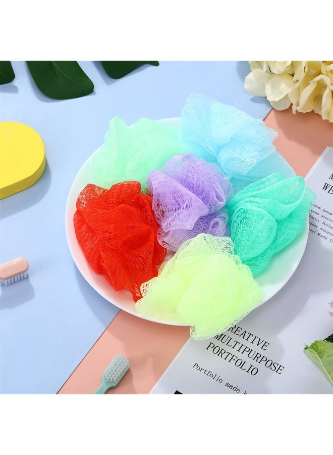 Raiten Small Bath or Shower Sponge Assorted Colors Loofahs Exfoliating Mesh Loofah Sponge Mini Travel Shower Puff Colorful Bath Pouf Body Wash Multi Color Bath Scrubber for Kids Women Baby (72 Pack) - Image 2