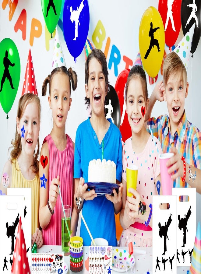 كوبا بلاي مجموعة أكياس التايكوندو من كوبا بلاي (٥٠ قطعة) - لوازم حفلات بطابع الكونغ فو والمصارعة - أكياس بلاستيكية لهدايا حفلات استقبال المولود وأعياد الميلاد - Image 5