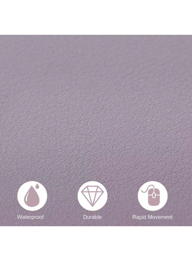 Towwi Desk Pad 90×43cm Waterproof Leather Desk Mat – Large Smooth Surface Mouse & Keyboard Pad (GrayPink) - Image 3