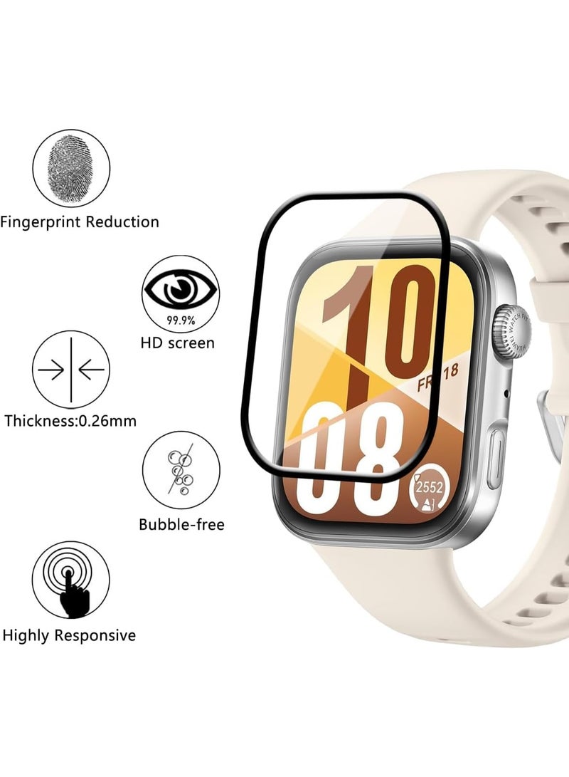Screen Protector For Huawei Watch Fit 4, 3D Curved Soft Edge Protective Film [Anti-Scratch] [Bubble Free] [Ultra Shatterproof] [High Sensitive] (Not Glass) For Huawei Watch Fit4 - Image 5
