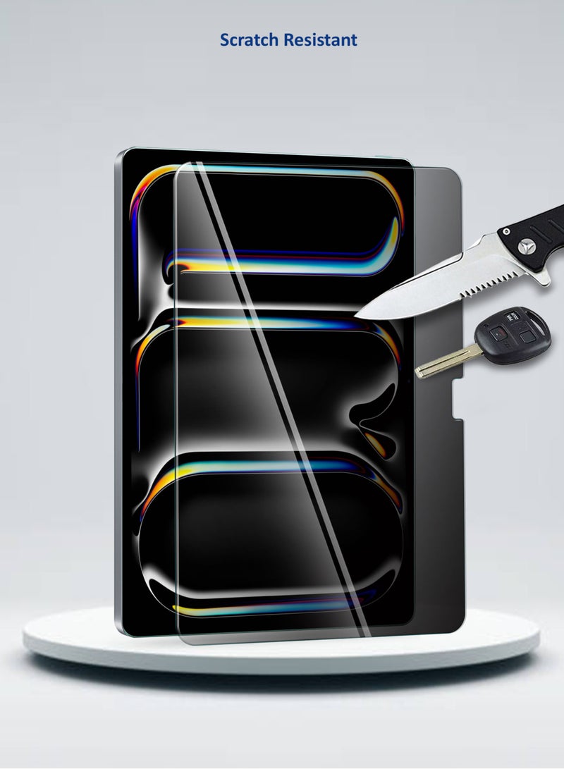 Wtech Premium Series Curved Edges Full Cover Privacy Tempered Glass Screen Protector For Apple iPad Pro 13 5G 2024 (7th Generation) 13 Inch Clear - Image 3