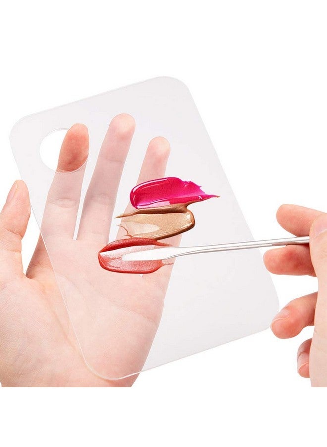 Luzen 2Pcs Stainless Steel Cosmetic Mixing Makeup Spatula Nail Art Palette Stick Stirring Rod Mixer Artist Tool For Beauty Salon Color Cream Mixing Professional And Personal Use Silver - Image 4