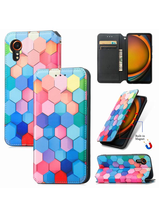 اس-توب جراب لهاتف Samsung Galaxy Xcover 7 CaseNeo جراب هاتف جلدي مغناطيسي ملون - Image 1