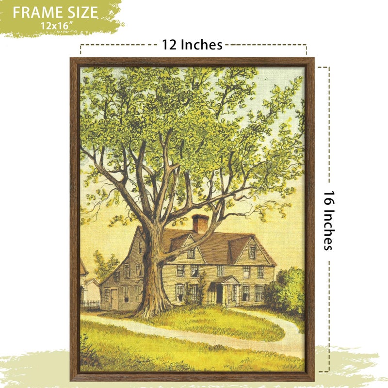 Abtgt 12x16 Canvas Floating Frame with 0.9" Deep, Brown Floater Frame for Canvas Paintings with Adhesive, Vertical or Horizontal Wall Art frame for Prints Oil Painting Diamond Decor, 1 Pack. - Image 5