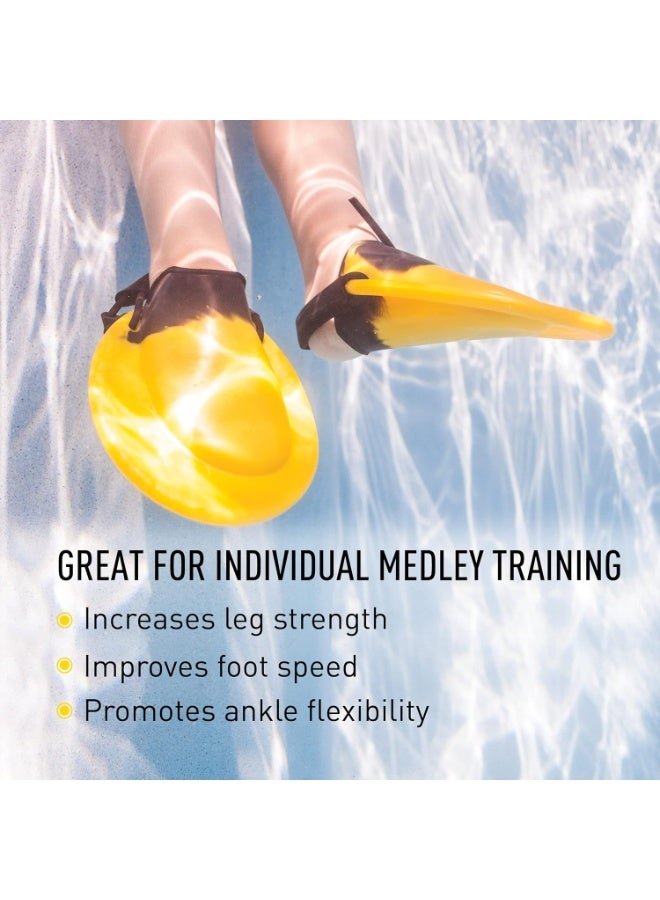 FINIS Positive Drive Swim Fins for All Four Strokes - Ergonomic Fit - Adjustable Heel Strap - Yellow - X-Large - Image 3