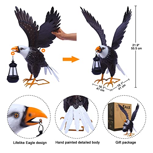 Nacome Metal Bald Eagle Large Outdoor Statues,Yard Decorations Outdoor Garden Sculptures & Statues，Garden Gifts - Image 4