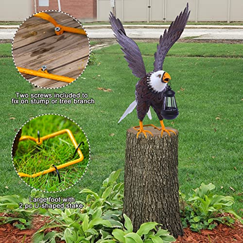 Nacome Metal Bald Eagle Large Outdoor Statues,Yard Decorations Outdoor Garden Sculptures & Statues，Garden Gifts - Image 5