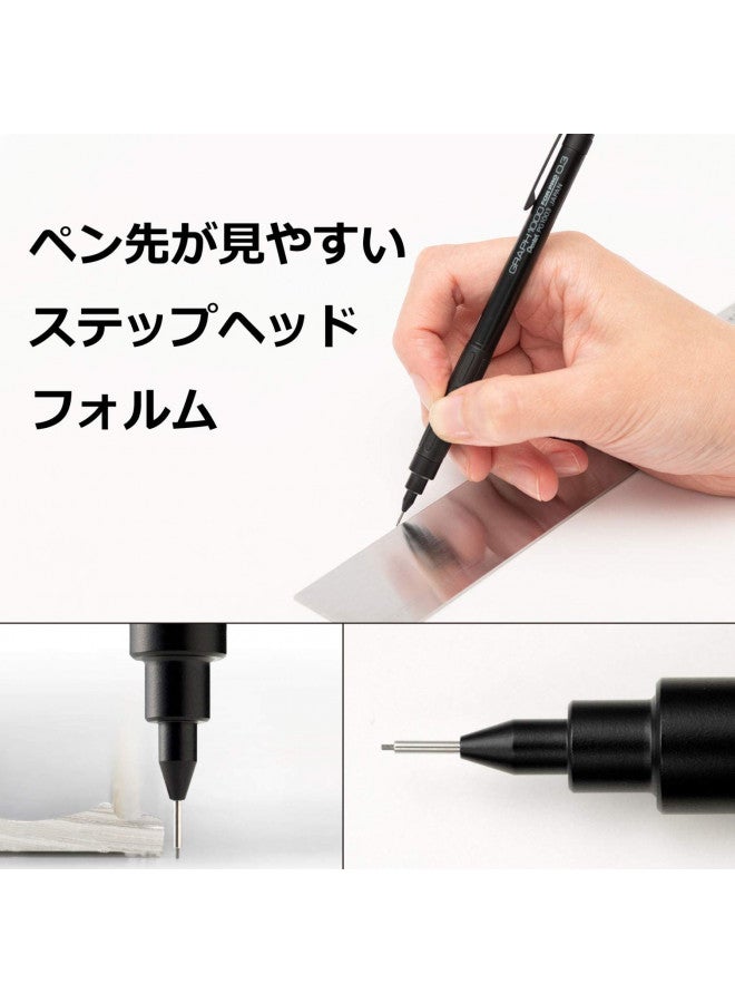 Pentel قلم رصاص ميكانيكي من بنتل، جراف 1000 للمحترفين، للرسم، 0.3 مم (PG1003) - Image 4