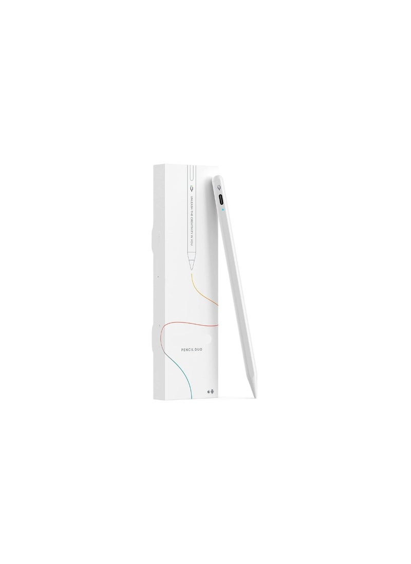 Generic - Dual Active Stylus Pen for iPad, iPhone, and Android Touchscreen Devices – White - Image 1