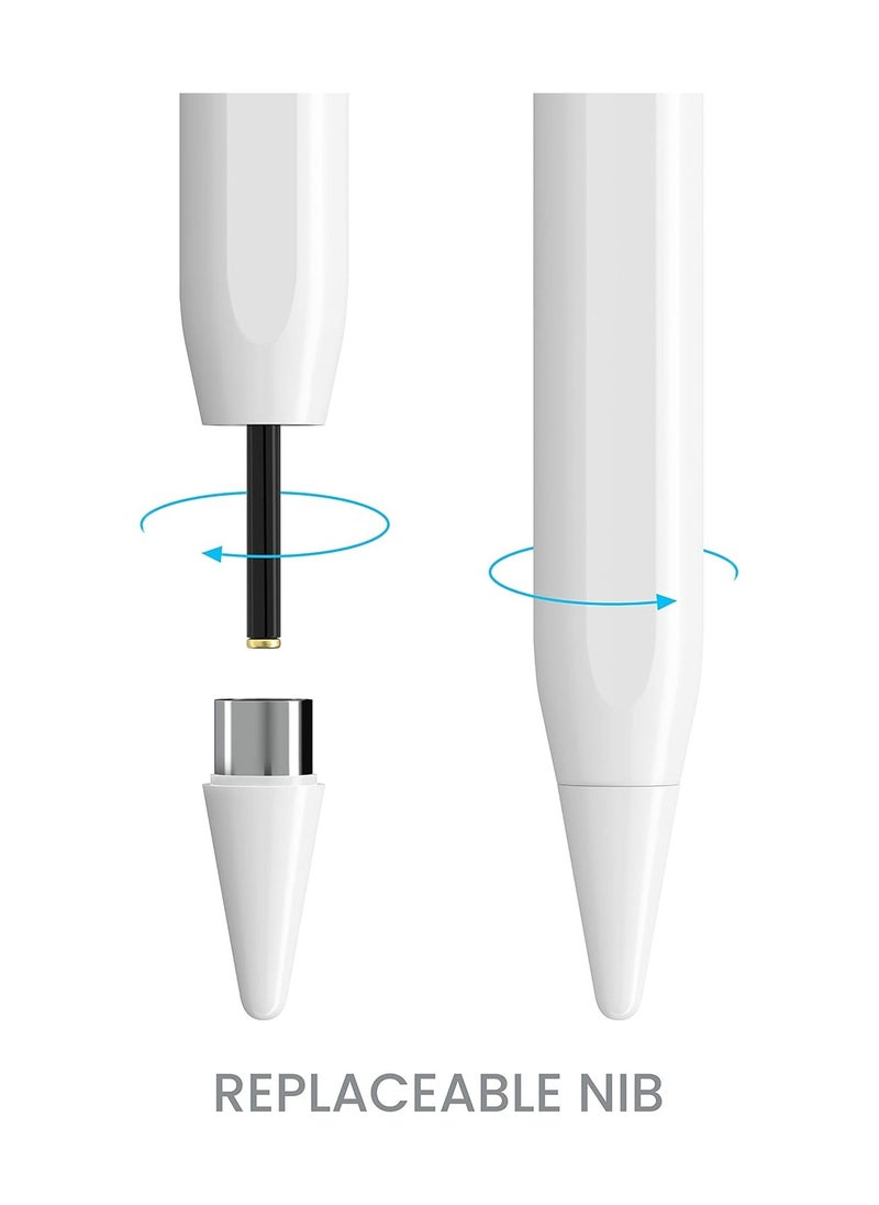 Generic - Dual Active Stylus Pen for iPad, iPhone, and Android Touchscreen Devices – White - Image 1